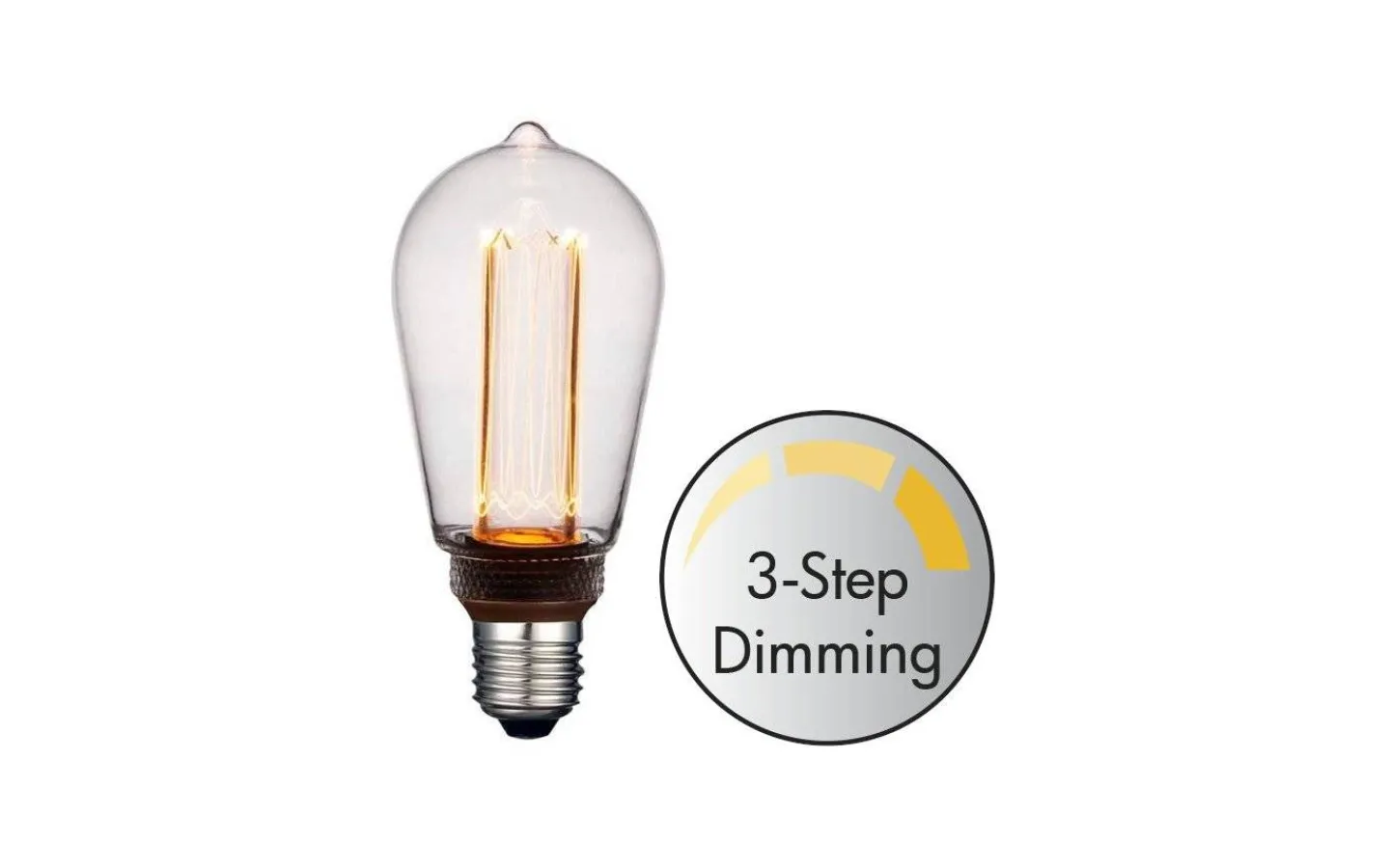 Dekorativa Ljuskällor E27|3-Steg Dim E27<Halo Design LED E27 3-Steg DIM Lyktlampa 3000K 200lm 5W(20W) Blitz