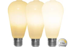 LED E27 3-Steg DIM Lyktlampa Opal RA90 2700K 600lm 6,5W(48W)