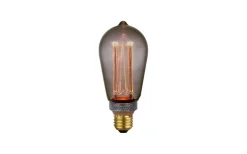 Halo Design LED E27 3-Steg DIM Lyktlampa Soft Glow 1800K 120lm 5W(10W) Smoke* Dekorativa Ljuskällor E27|Heavy Smoke E27