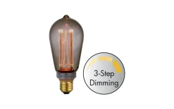 Halo Design LED E27 3-Steg DIM Lyktlampa Soft Glow 1800K 120lm 5W(10W) Smoke* Dekorativa Ljuskällor E27|Heavy Smoke E27