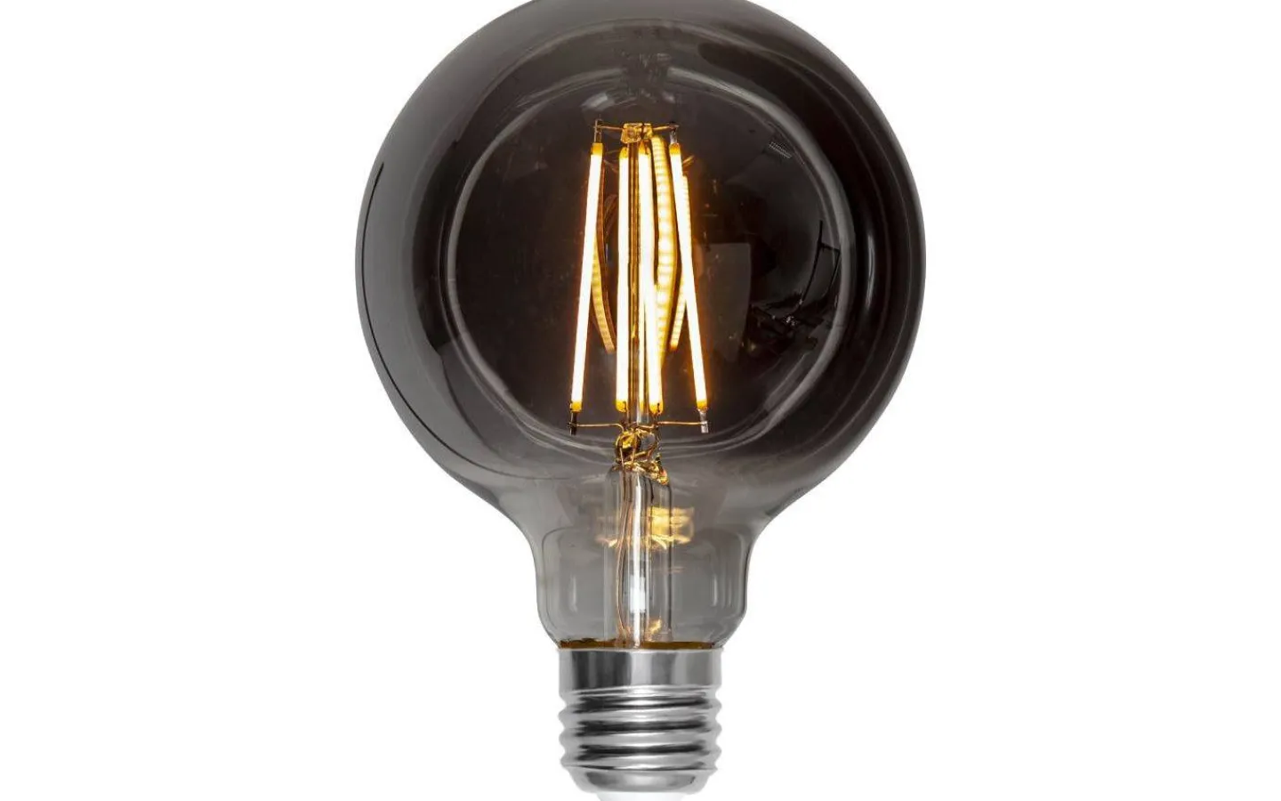 Star Trading LED E27 3-Steg DIM Minne Glob 95mm Soft Glow Smoke 2200K 260lm 3,9W(25W)* Dekorativa Ljuskällor E27|Heavy Smoke E27