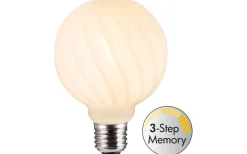 Dekorativa Ljuskällor E27|3-Steg Dim E27<Halo Design LED E27 3-Steg DIM Minne Glob 95mm 3000K 806lm 7W(75W) Opal