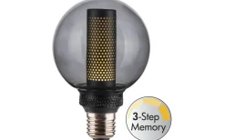 Dekorativa Ljuskällor E27|Heavy Smoke E27<Halo Design LED E27 3-Steg DIM Minne Glob 80mm 2000K 300lm 3W(25W) Smoke