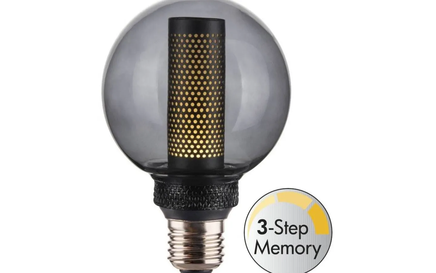 Dekorativa Ljuskällor E27|Heavy Smoke E27<Halo Design LED E27 3-Steg DIM Minne Glob 80mm 2000K 300lm 3W(25W) Smoke