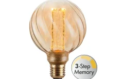 Dekorativa Ljuskällor E27|3-Steg Dim E27<Halo Design LED E27 3-Steg DIM Minne Glob 95mm 1800K 200lm 4,5W(20W) Amber