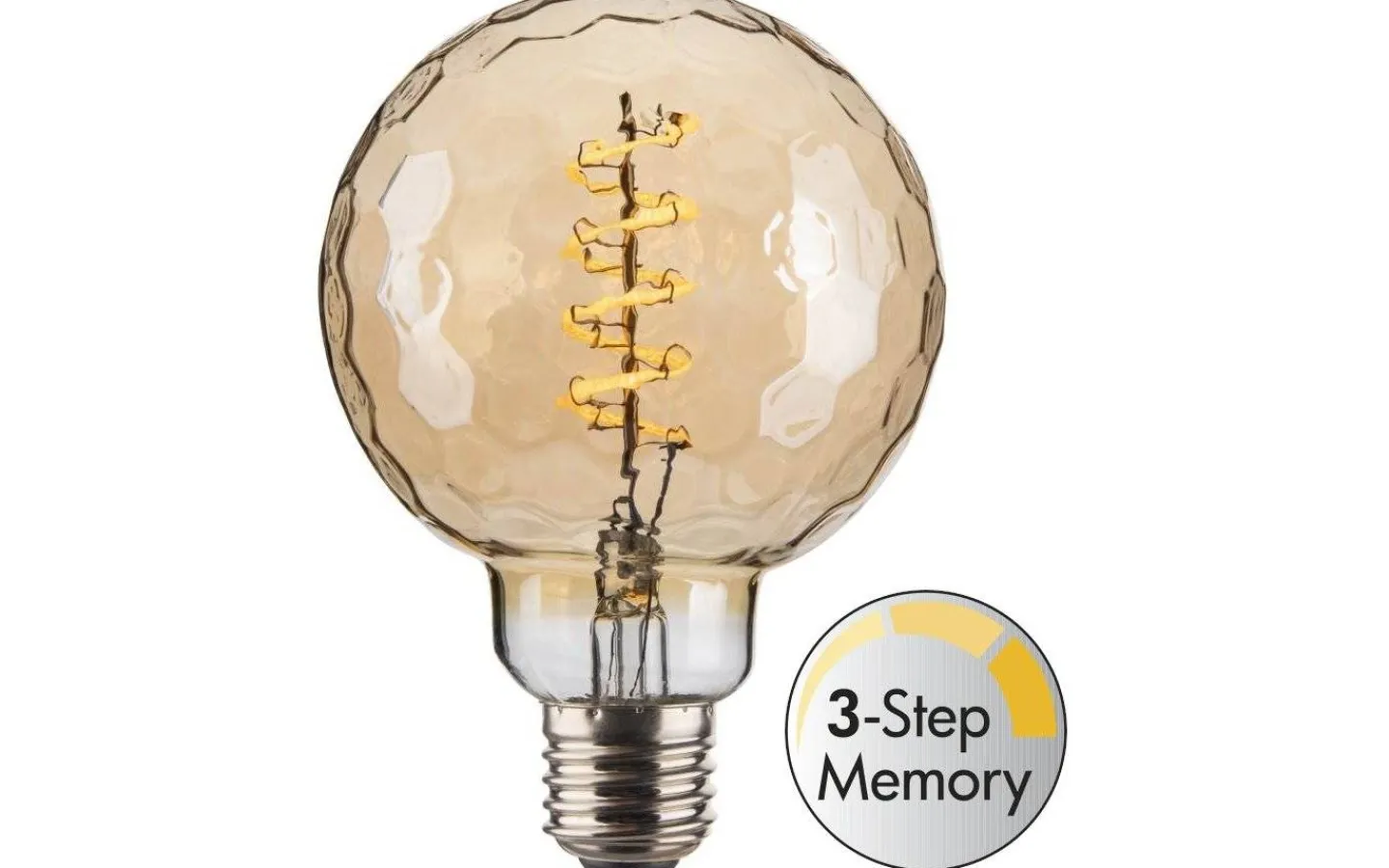 Halo Design LED E27 3-Steg DIM Minne Glob 95mm 3000K 300lm 2,5W(30W) Amber* Dekorativa Ljuskällor E27|3-Steg Dim E27