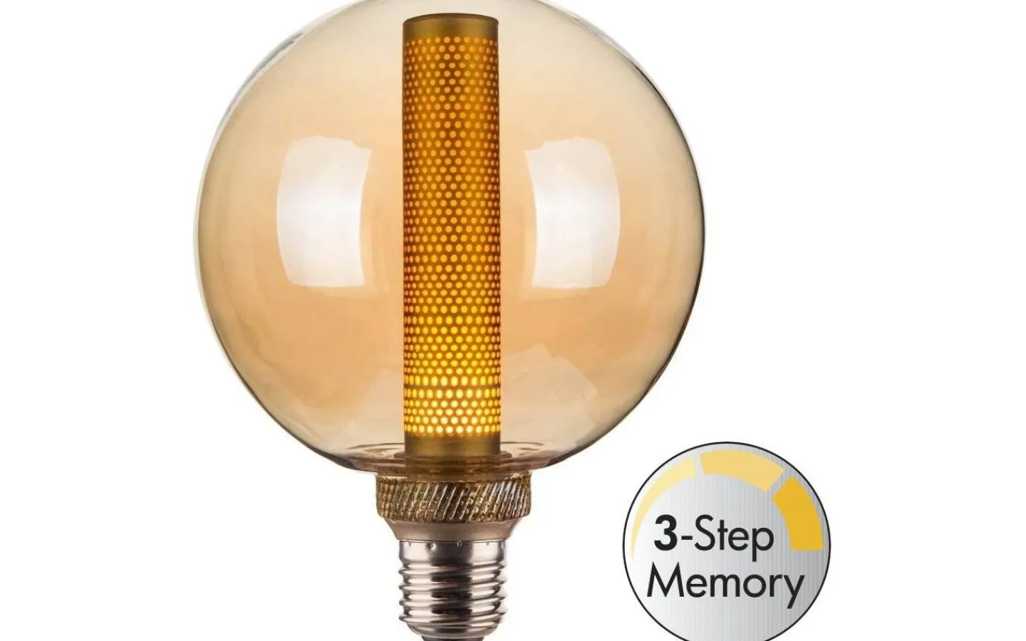 Halo Design LED E27 3-Steg DIM Minne Glob 125mm 2000K 300lm 3W(25W) Amber* Dekorativa Ljuskällor E27|3-Steg Dim E27