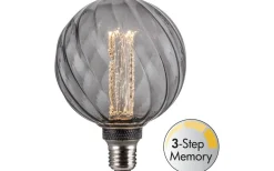 LED E27 3-Steg DIM Minne Glob 125mm 3000K 300lm 4,5W(30W) Smoke