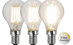 Dekorativa Ljuskällor E14|3-Steg Dim E14<Star Trading LED E14 3-Steg DIM Minne Klot 3000K 470lm 4,2W(40W)
