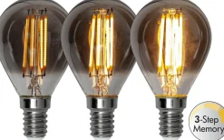 LED E14 3-Steg DIM Minne Klot Soft Glow Smoke 2200K 150lm 2,9W(15W)