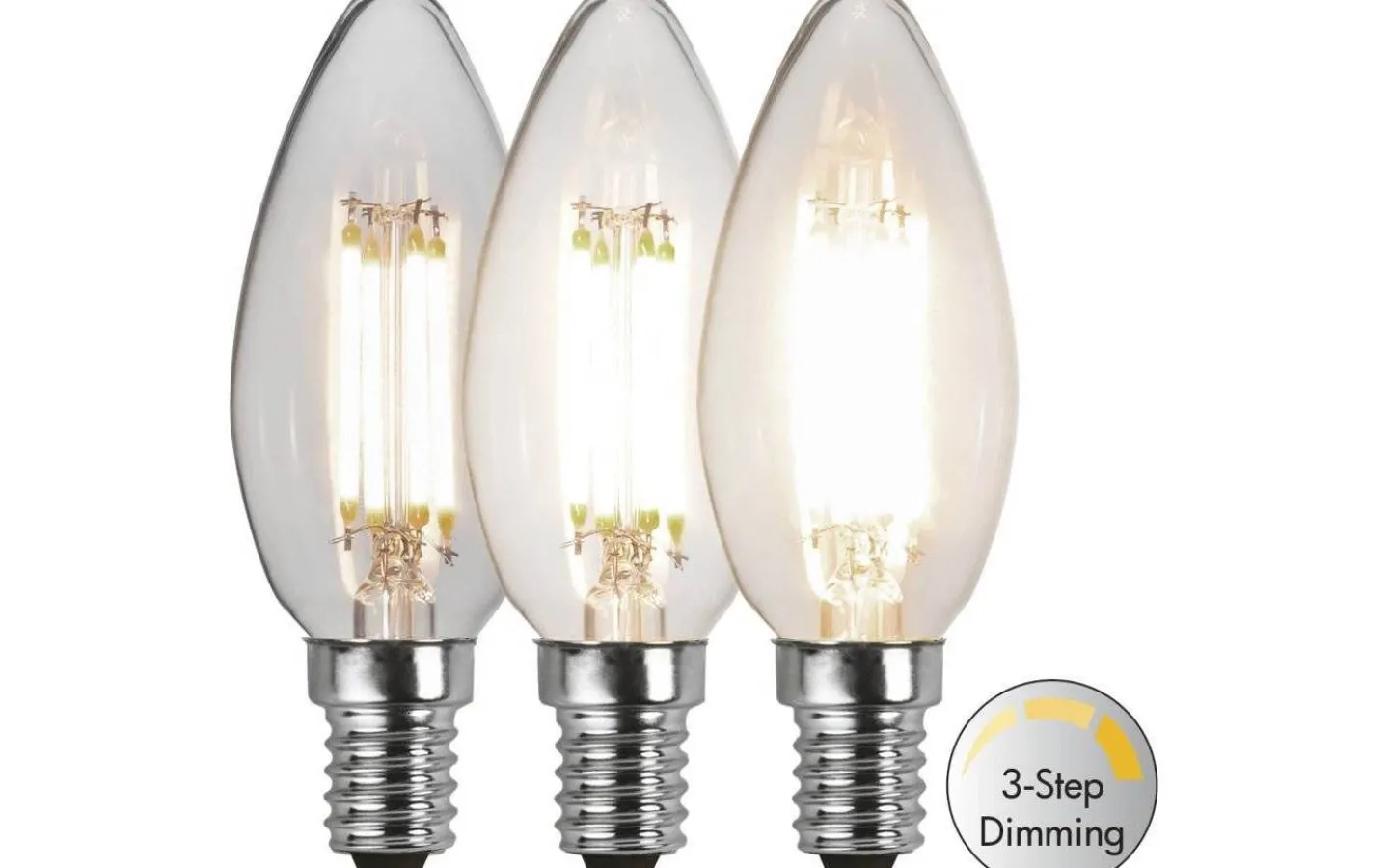 Star Trading LED E14 3-Steg DIM Minne Kron 3000K 470lm 4,2W(40W)* Dekorativa Ljuskällor E14|3-Steg Dim E14