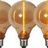 LED E27 3-Steg DIM-Minne Glob 95mm DecoLed One Amber 1800K 100lm 2W(10W)