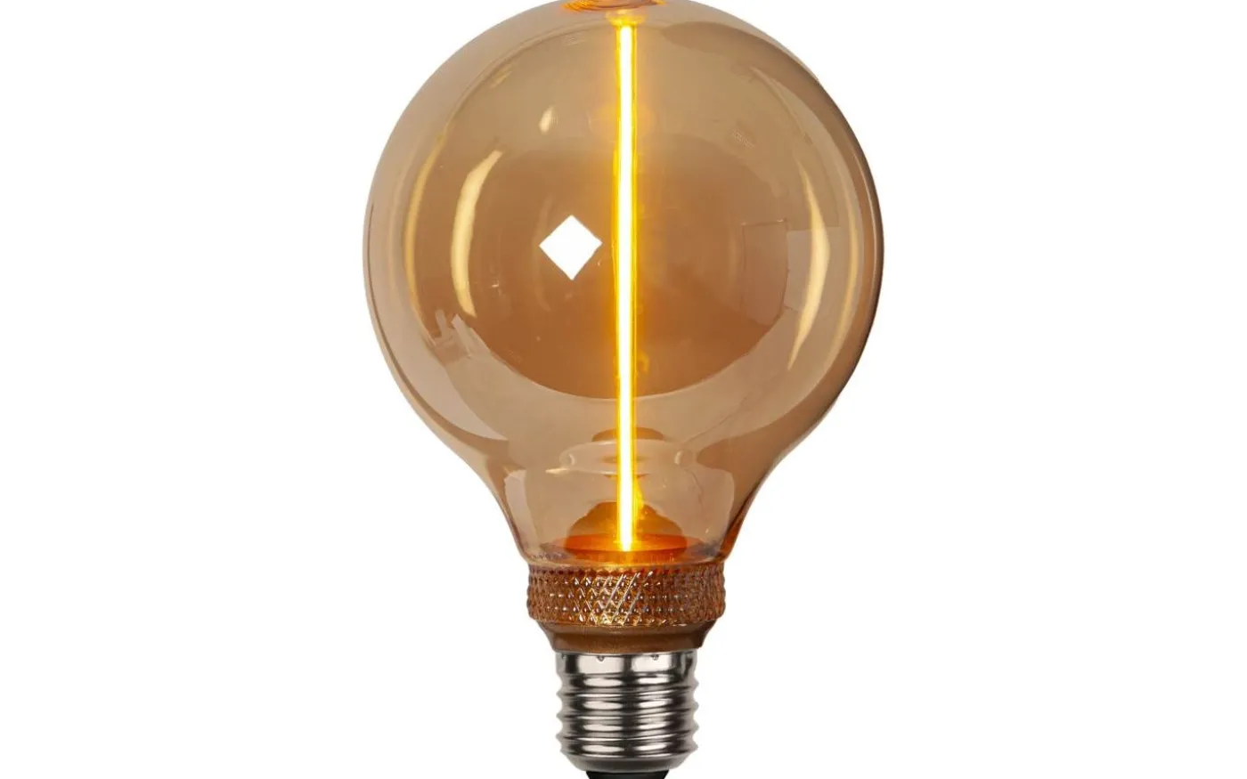 LED E27 3-Steg DIM-Minne Glob 95mm DecoLed One Amber 1800K 100lm 2W(10W)