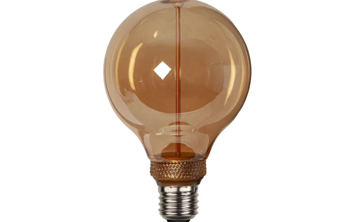 LED E27 3-Steg DIM-Minne Glob 95mm DecoLed One Amber 1800K 100lm 2W(10W)