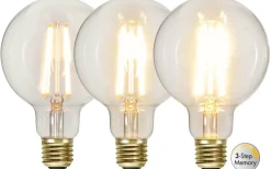 LED E27 3-Steg DIM-Minne Glob 95mm Soft Glow 2100K 700lm 6,5W(50W)