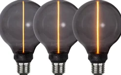 Star Trading LED E27 3-Steg DIM-Minne Glob 95mm DecoLed One Svart 1800K 60lm 2W(6W)* 3-Steg Dim E27