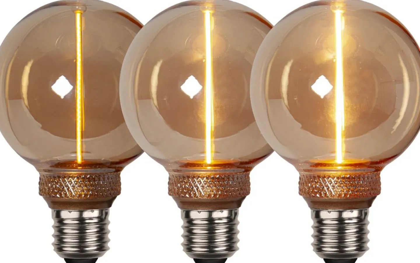 3-Steg Dim E27<Star Trading LED E27 3-Steg DIM-Minne Glob 80mm DecoLed One Amber 1800K 100lm 2W(10W)