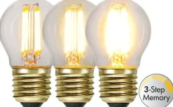 LED E27 3-Steg DIM-Minne Klot Soft Glow 2100K 400lm 4W(40W)