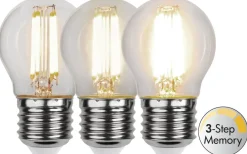 3-Steg Dim E27<Star Trading LED E27 3-Steg DIM-Minne Klot 3000K 470lm 4,2W(40W)