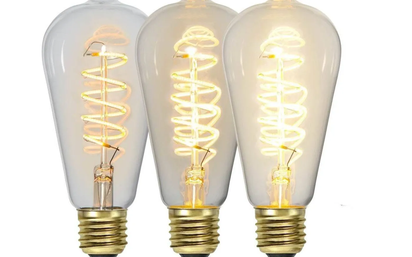 LED E27 3-Steg DIM-Minne Lyktlampa Spiral 2100K 270lm 4W(27W)