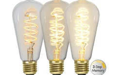 LED E27 3-Steg DIM-Minne Lyktlampa Spiral 2100K 270lm 4W(27W)