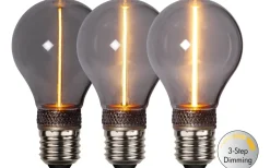 Star Trading LED E27 3-Steg DIM-Minne Normal DecoLed One Svart 1800K 60lm 2W(6W)* 3-Steg Dim E27