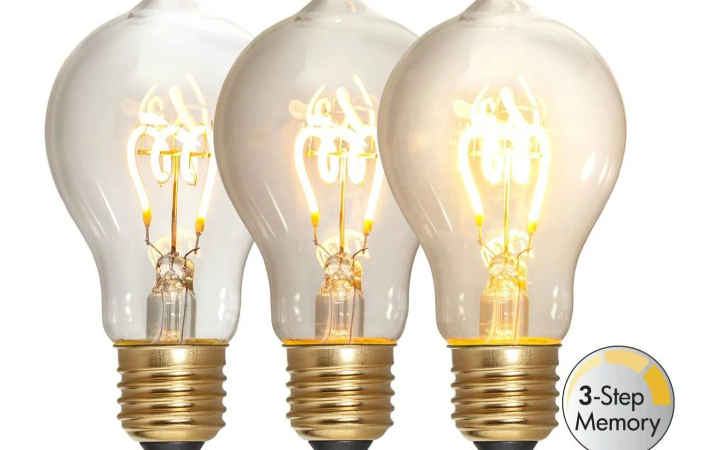 Star Trading LED E27 3-Steg DIM-Minne Normal Spiral 2100K 270lm 4W(27W)* 3-Steg Dim E27