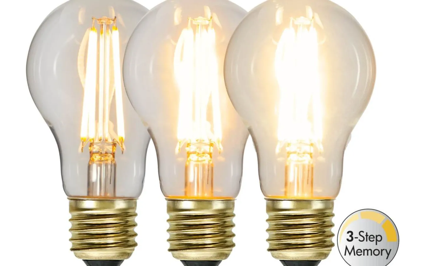 3-Steg Dim E27<Star Trading LED E27 3-Stegs DIM Minne Normal Soft Glow 2100K 700lm 6,5W(50W)