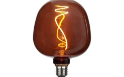 Dekorativa Ljuskällor E27<Star Trading LED E27 Stor 125mm DecoLED Brun 1800K 45lm 2W