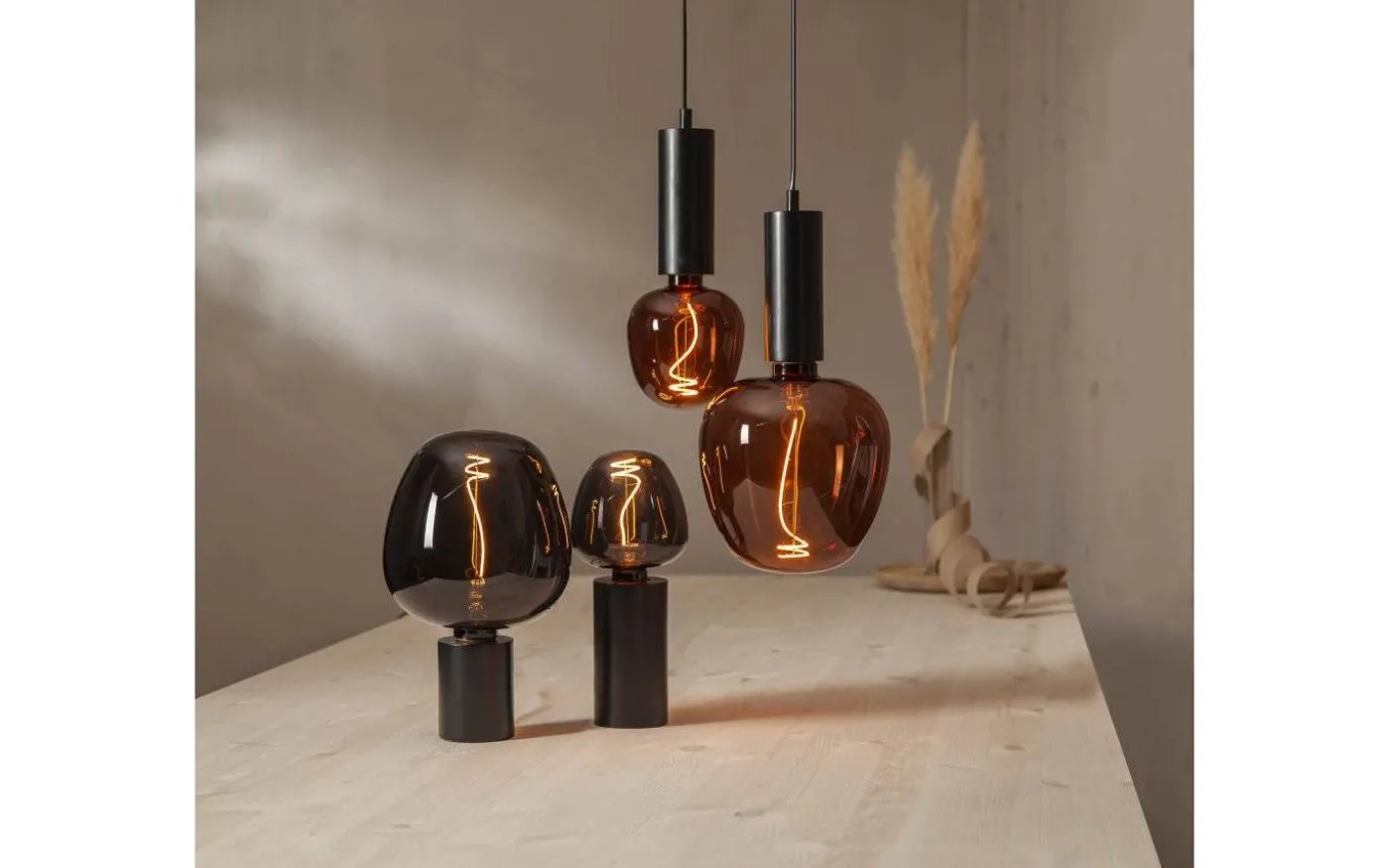 LED E27 Stor 245mm DecoLED Smoke 2200K 40lm 2W(4W)