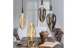 Dekorativa Ljuskällor E27|Heavy Smoke E27<Star Trading LED E27 Stor 330mm Industrial Vintage Smoke 2200K 50lm 2,5W(5W)