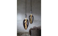 Dekorativa Ljuskällor E27|Heavy Smoke E27<Star Trading LED E27 Stor 330mm Industrial Vintage Smoke 2200K 50lm 2,5W(5W)