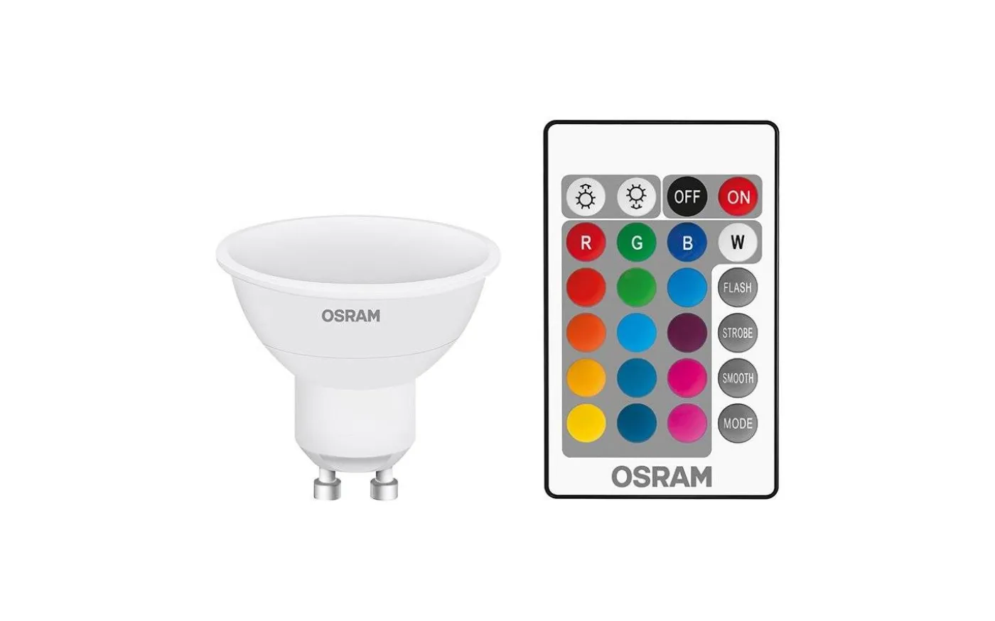 LED GU10 med Fjärrkontroll RGB+WW 250lm 4,5W