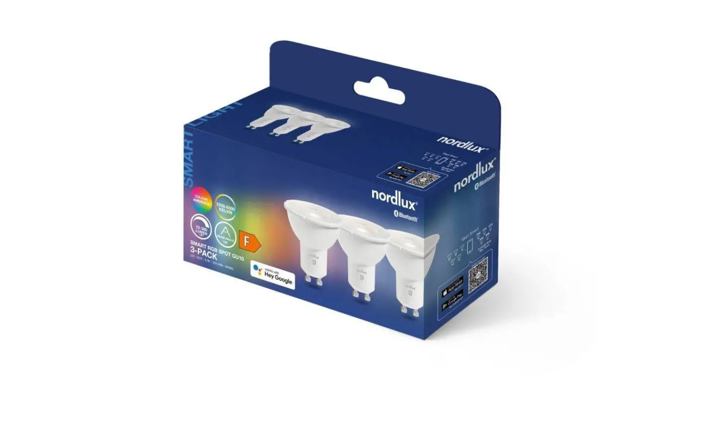 Nordlux LED GU10 Smart Light CCT+RGB 380lm 4,7W 3-Pack* Nordlux Smart Light|Gu10