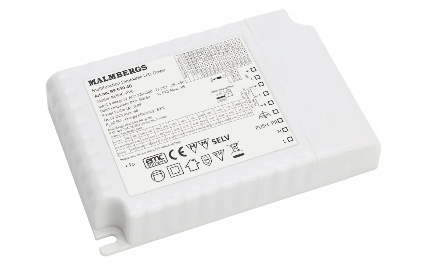 LED-driver Konstantspänning/Konstantström Multi 500-1200mA 12V/24V Dimbar