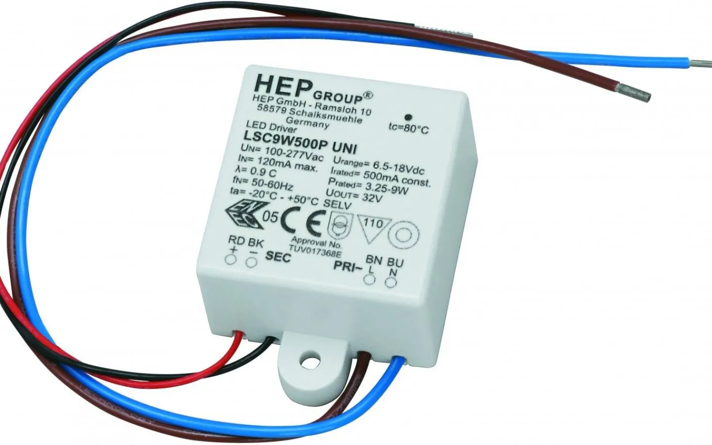 Malmbergs LED-driver Konstantström 500mA 3,25-9W Ej Dimbar* Led-Driver (Konstantström Ma)