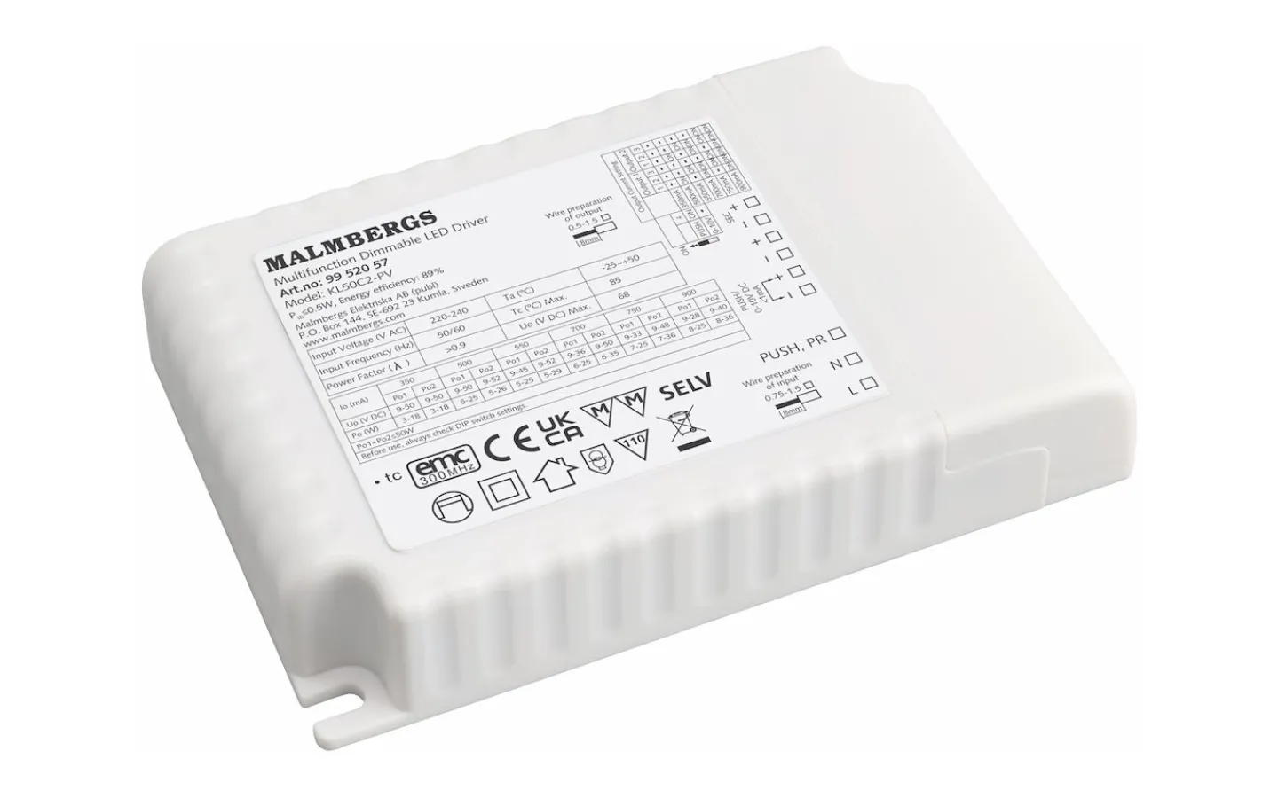 Malmbergs LED-driver Konstantström Multi 350-900mA 3-36W 2-kanal Dimbar* Led-Driver (Konstantström Ma)