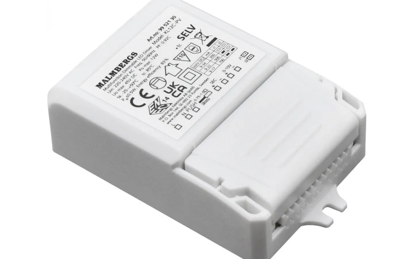 Malmbergs LED-driver Konstantström Multi 350mA, 500mA, 700mA 3,15-12W Dimbar* Led-Driver (Konstantström Ma)