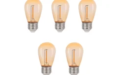 Lightson LED-Lågvoltslampa Cosy Vintage 12V Klot E27 2200K 30lm 0,3W(5W) 5-pack* 12-24V E14+E27|Lightson Garden Plug & Play