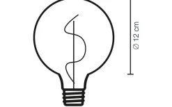 LED-Lågvoltslampa DecoXL 12V Glob 125mm E27 2200K 30lm 0,3W(5W) Lightson