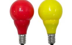 Konstsmide LED-Lågvoltslampa 12V E14 0,24W Röd/Gul 2-Pack* 12-24V E14+E27