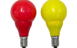 LED-Lågvoltslampa 24V E14 0,48W Röd/Gul 2-Pack