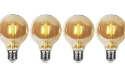 12-24V E14+E27<Star Trading LED-Lågvoltslampa 24V Glob 80mm E27 2500K 28lm 0,23W(3W) 4-Pack