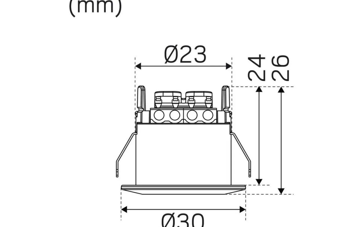 Minispotlights & Ledpuckar<Hidealite LED-Spot för fönstersmygar 30mm, 3000K 60lm 1,3W 350mA BS