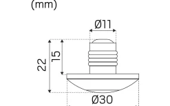 Minispotlights & Ledpuckar<Hidealite LED-Spot för Slang 16mm, 2700K 90lm 1,2W 350mA Vit