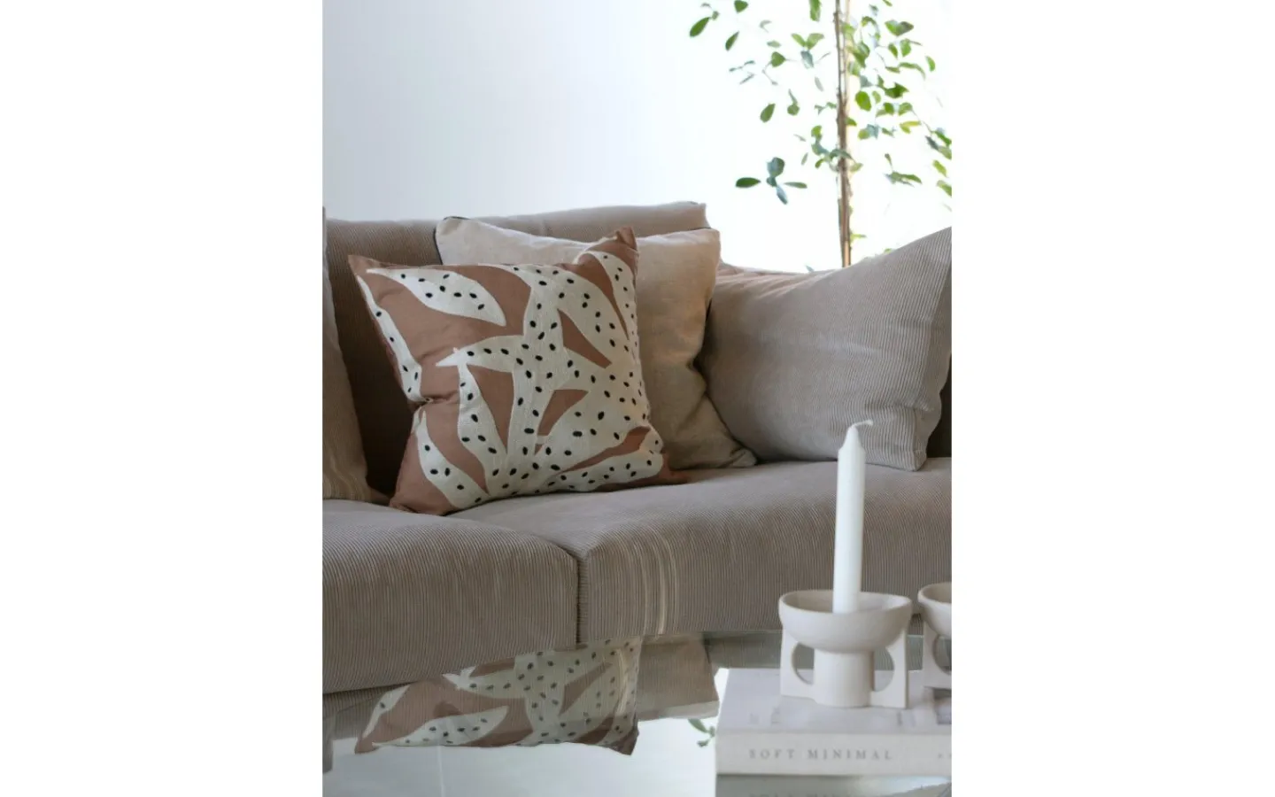 Kuddfodral<Svanefors Leia Kuddfodral Beige 45x45cm