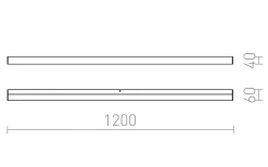 Rendl Levia Vägglampa Aluminium 120cm LED 24W IP44 3000K* Badrum|Badrumslampor Vägg