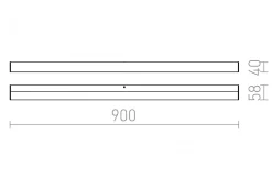 Badrum|Badrumslampor Vägg<Rendl Levia Vägglampa Aluminium 90cm LED 18W IP44 3000K