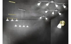 Trio Lighting Levisto Spotlight 2-delad E14 borstad stål* Takspot Med 2 Lampor