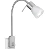Läslampor<Trio Lighting Levisto Spotlight för vägguttag E14 borstad stål